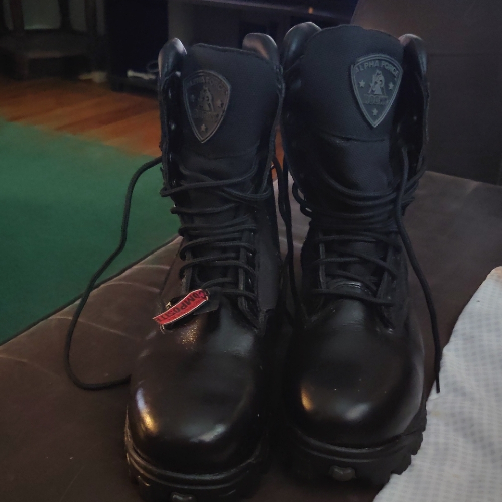 Rocky Black Tactical Boots High-Top Leather